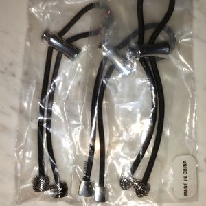 PULLEEZ SET OF 3 JEWELRY FOR YOUR HAIR PONYTAIL HOLDER -SILVER HEART/SWIRL/KNOT